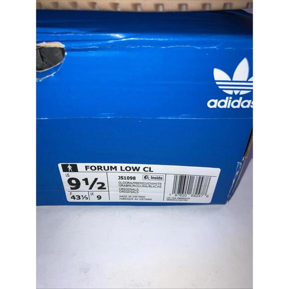 Adidas Forum Low CL Mens Shoe Glow Orange PreRed Gum Bottom JS1098 Size 9.5 NEW - Picture 4 of 10